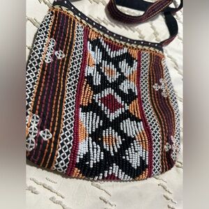 Chico’s Beaded Boho Crossbody | Tribal Embroidered Artisan Bag | Festival Chic